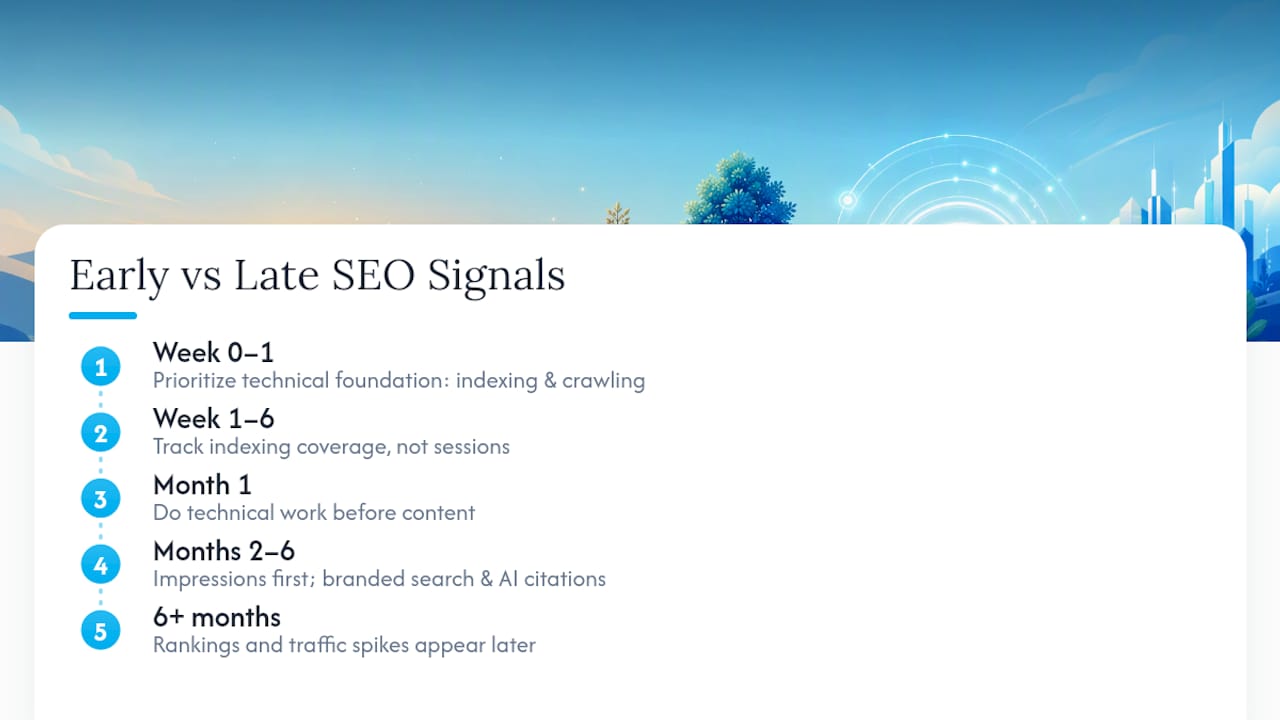 The Part of SEO Timelines Nobody Wants to Hear — overview diagram