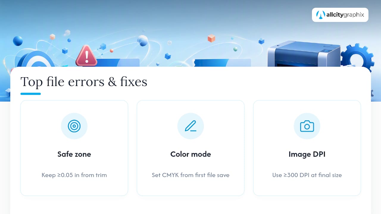Three business card file errors and fixes