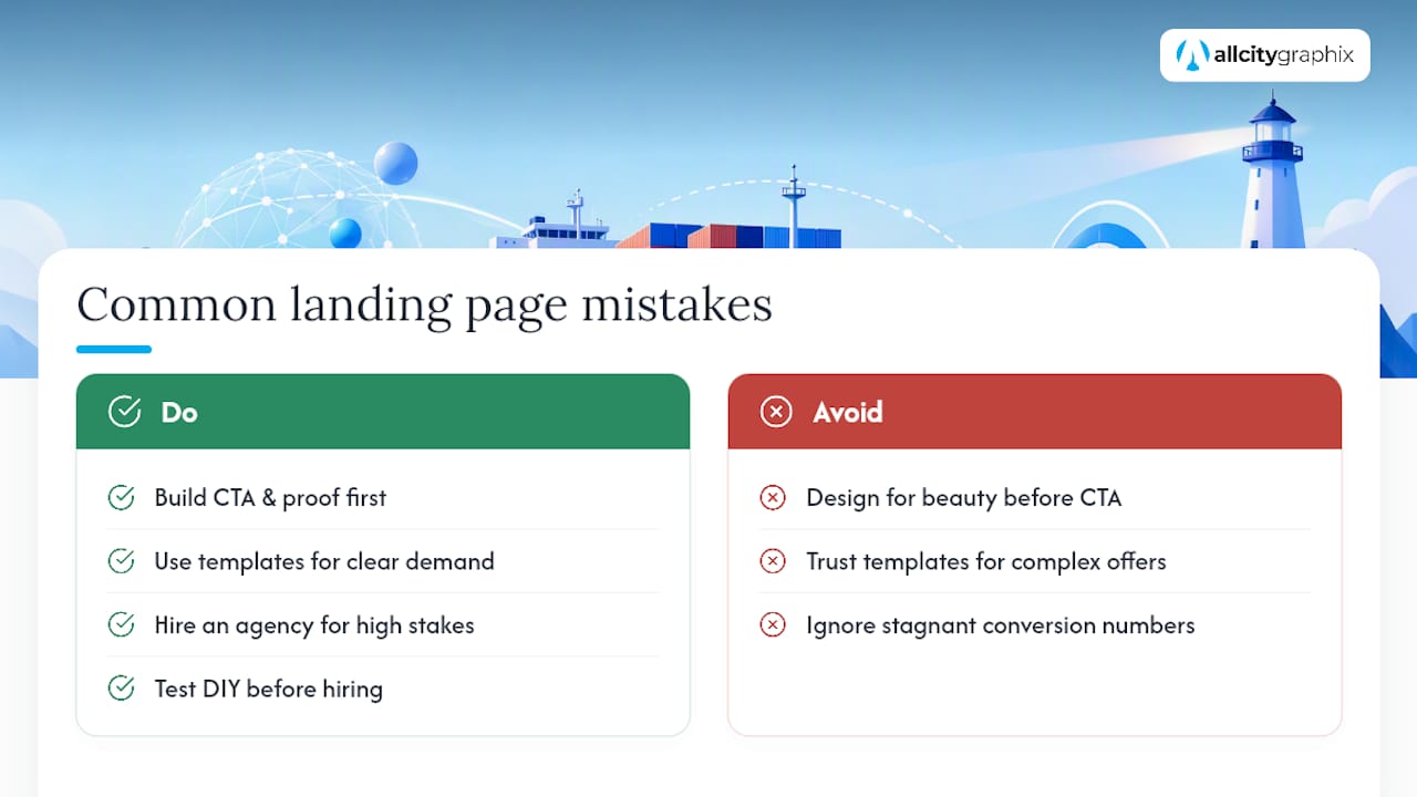 What Landing Page Mistakes Do Agencies See Most Often? — overview diagram