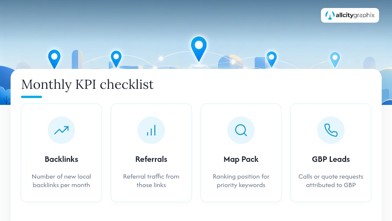 Four local link campaign KPIs