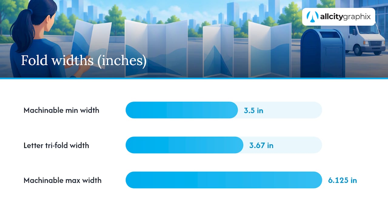 How to choose a brochure size for mail, cost, and distribution — overview diagram