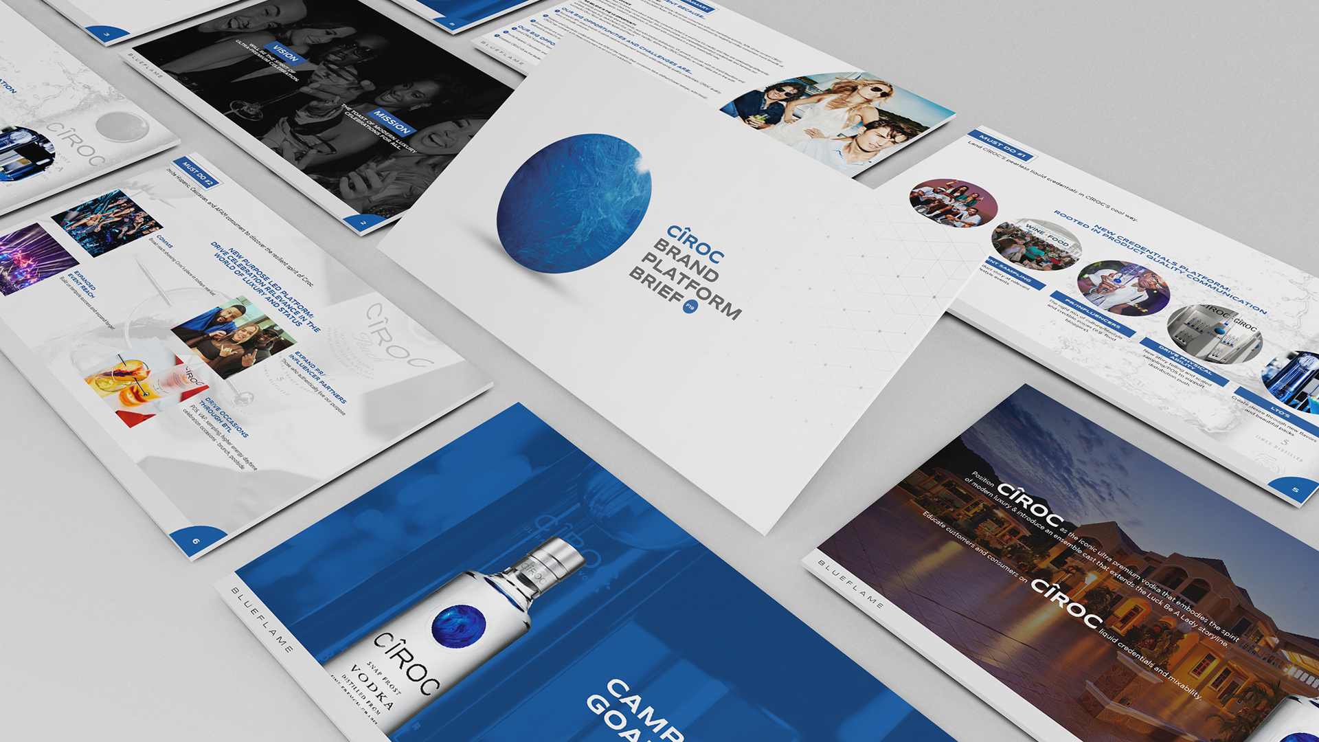 Presentation design for a liquor company